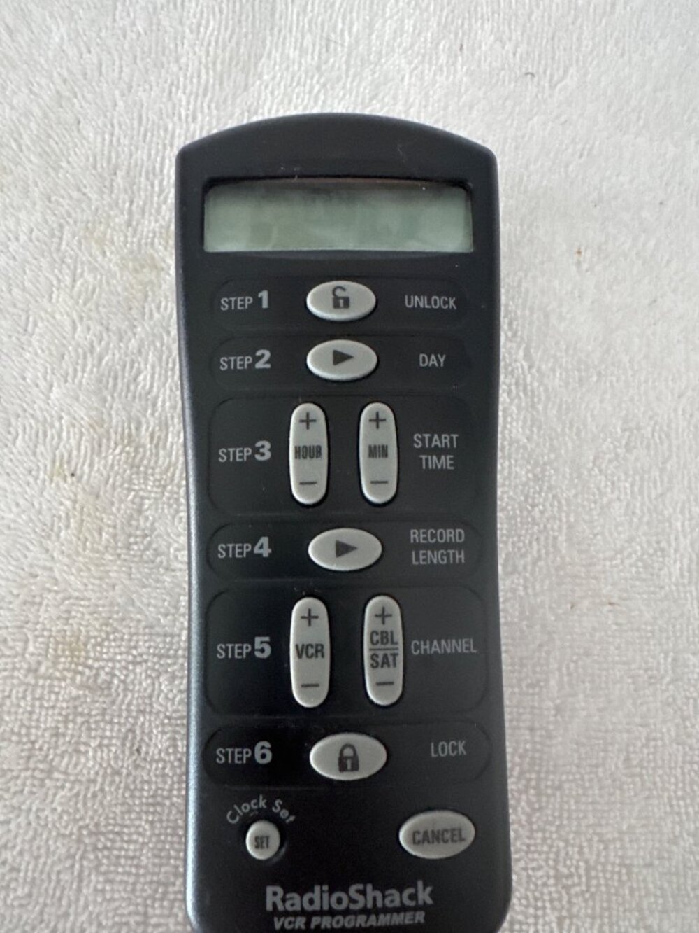 RadioShack VCR Programmer Remote Control Black Tested Replacement Part